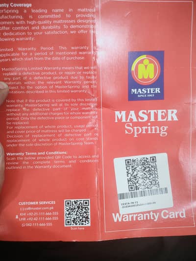 Master mattress 78×72 size king 10inches thickness : 03356281856