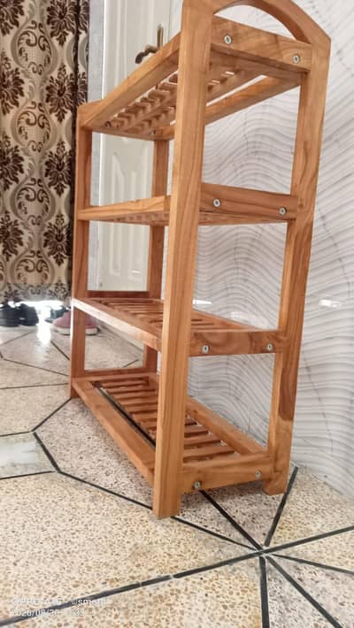 pure wooden shoe racker condition new ha