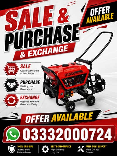 Rato generator brand new for sale ,Rt 3800