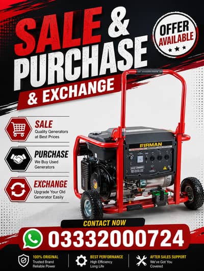 Firman 3kw genrator for sale
