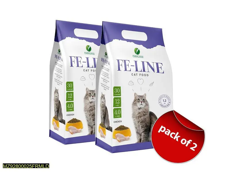 feline cat food chicken flavor 1.2kg pack of 2 — photo 2