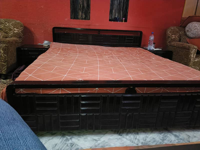 Wooden bed 0