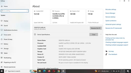 TOSHIBA SATELLITE PRO R50-EC 119GB SSD