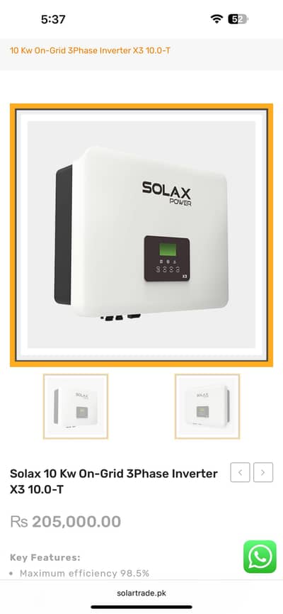 Solax 10 kw On-Grid 3P Inverter X3 10.0-T