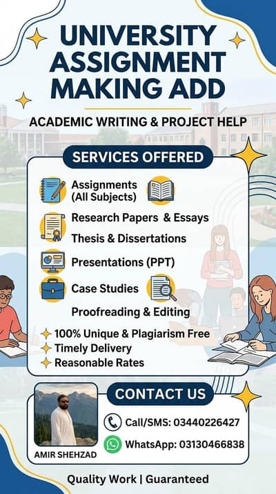 Professional University Assignment, Project & Report Writing Service