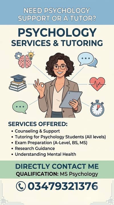 Professional Psychology Tutor & Counseling | MS Psychology