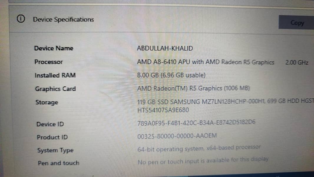 HP Notebook 15 PC 4