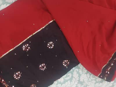 unstitch saree heavily embellished palloo and border
