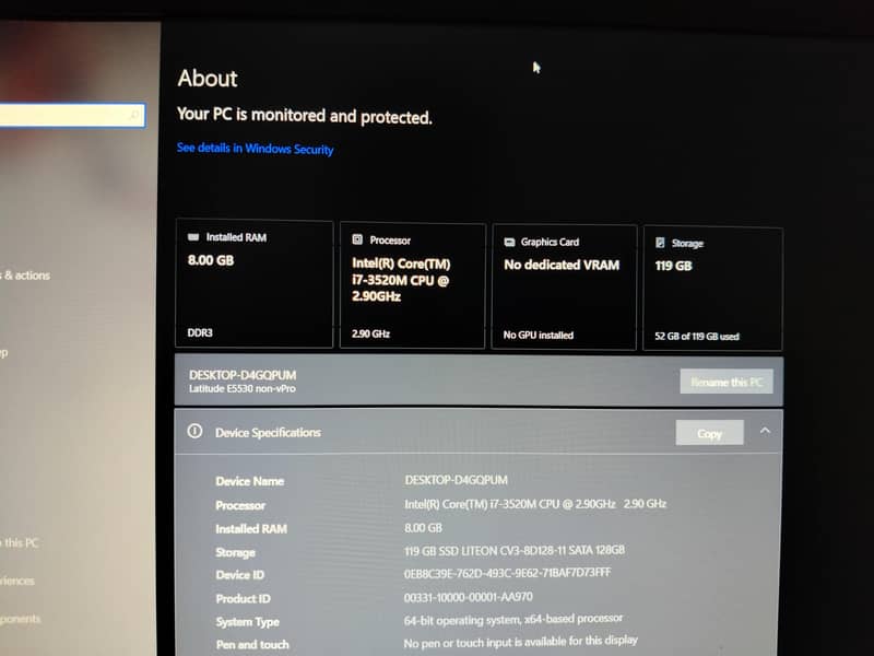 Dell i7 3rd generation 5