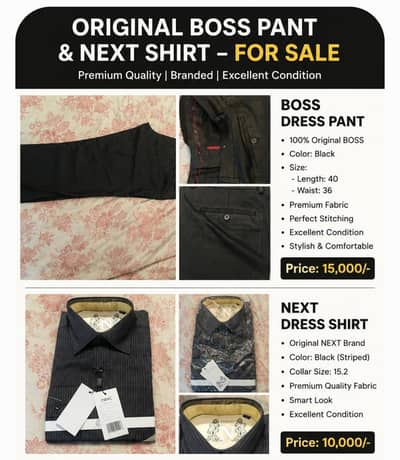 Boss Pant and Next Shirt for Sale