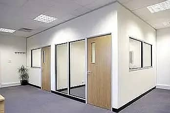 Glass work-Kitchen cabinet-False Ceiling-Interior work-Gypsum partitio