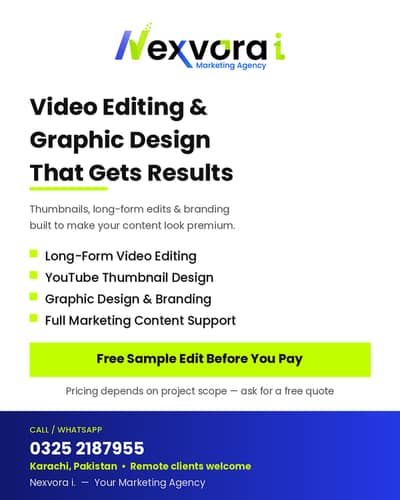 Professional Video Editing, Graphic Design & YouTube Thumbnails