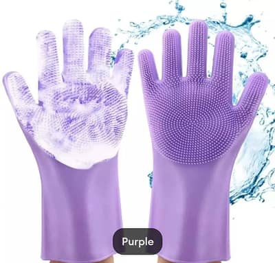 Magic Silicone Dishwashing Gloves Scrubber | All Colors Available
