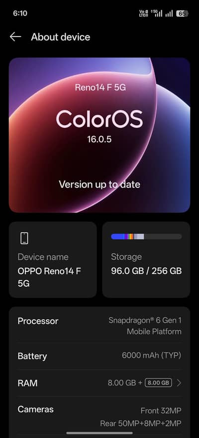 oppo reno 14 5g 8/256