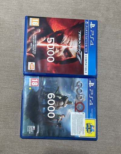 Tekken 7 and God of war 10/10 condition.