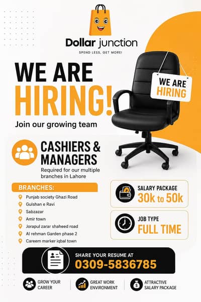 Cashiers & Branch Managers