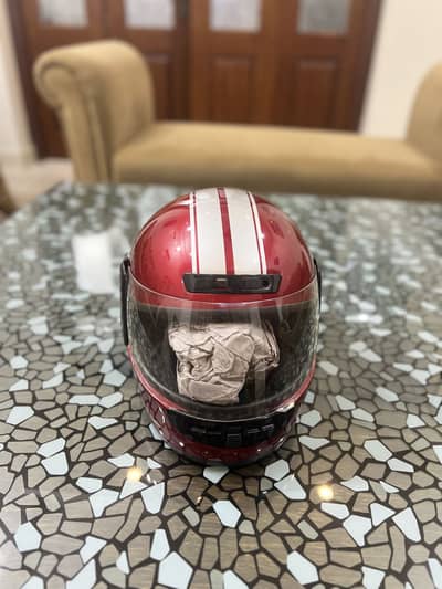 Altas Orignal Full Face Helmet | Red & White | Size M | Exellent