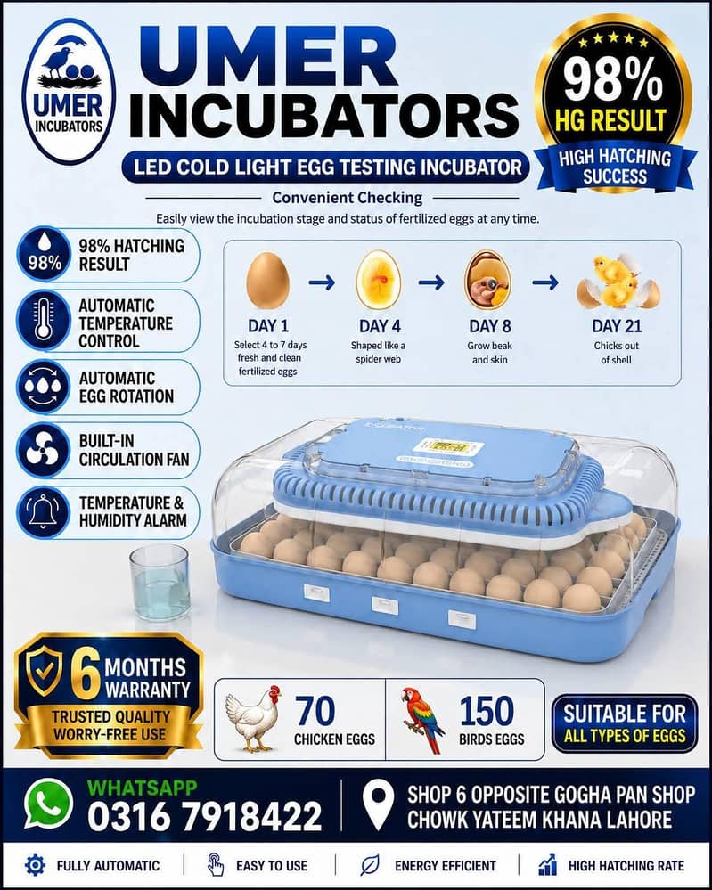 Automatic Egg Incubator | Egg Hatching Machine | Incubator | Brooder 2