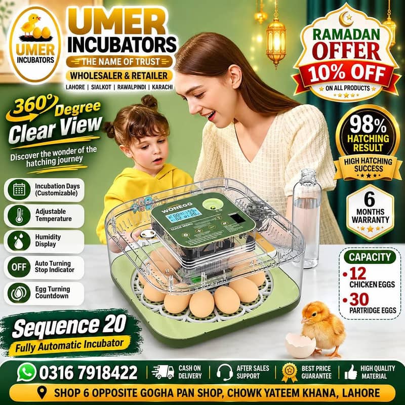 Automatic Egg Incubator | Egg Hatching Machine | Incubator | Brooder 15