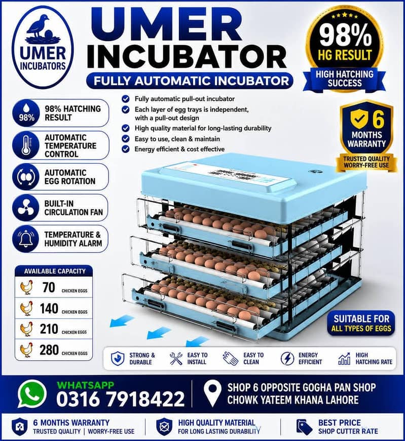 Automatic Egg Incubator | Egg Hatching Machine | Incubator | Brooder 0