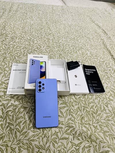 Samsung Mobile A52 8/128 with complete accessories