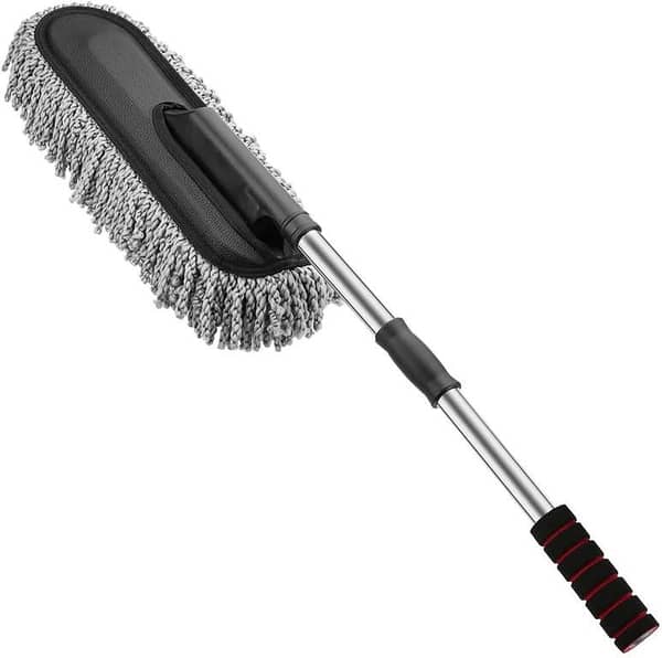 Soft Microfiber Long Handle Car Duster Brush with Extendable Handle Wet & Dry Scratch Free Surface Cleaner Multipurpose Car, Kitchen Accessory for Dusting Cleaning
