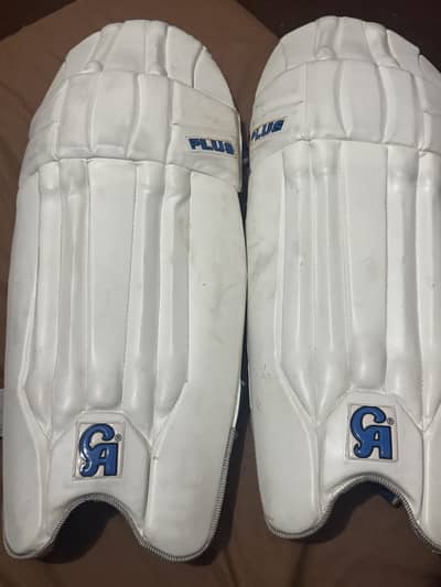 Cricket batting pads, batting gloves Right hand and Helmet