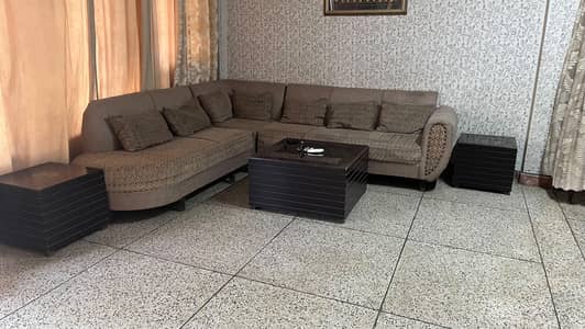 sofa with tables