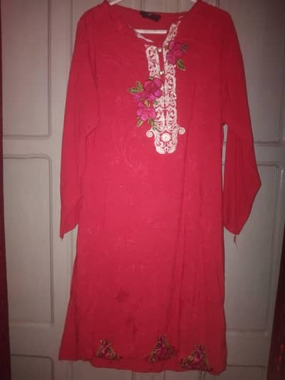 2pcs linen embroidery dress for girls