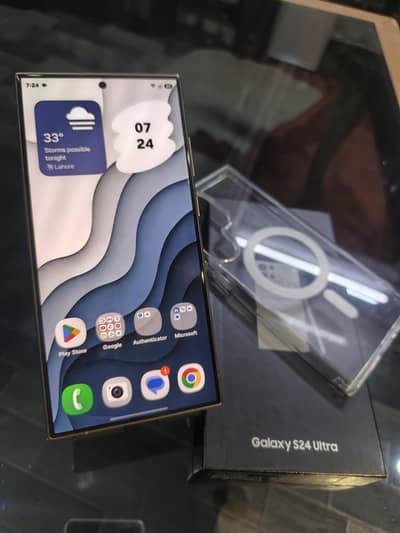 Samsung Mobile S24 Ultra 12, 256 With box, cable and cover