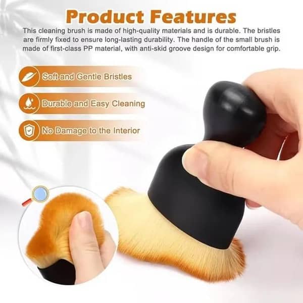 Car Interior Detail Brush Cleaning Maintenance Car Air Conditioner Air Vent Dust Soft Bristle Brush Car Cleaning Care Brush