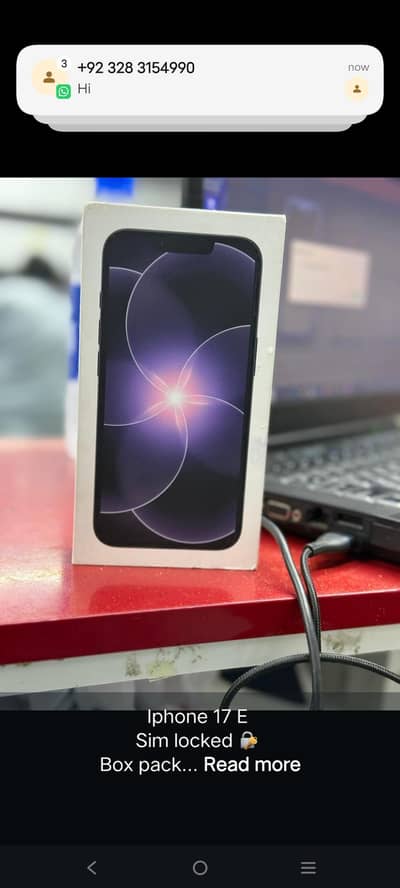Apple iPhone 17e box pack  256gb jv box pack hot rate