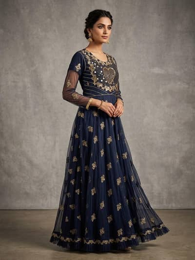 Aanarkali net frock