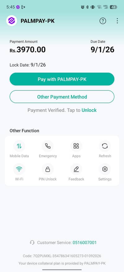 palm pay data remove