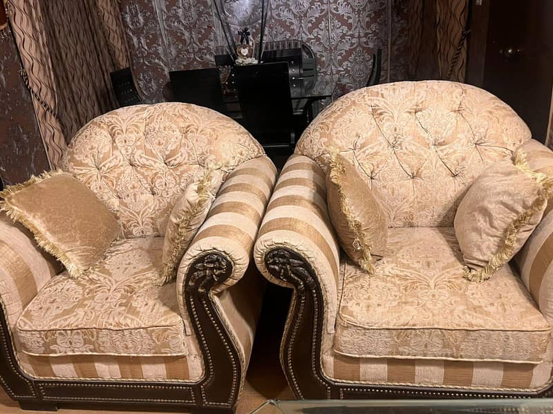 7 seater sofa,s and table 1