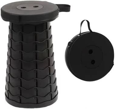 Heavy Duty Foldable Telescopic Stool with Adjustable Height 500 LB