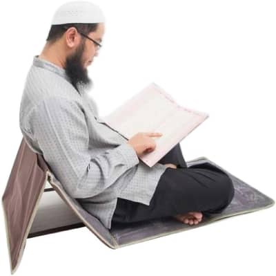 Foldable Janamaz with Back Support - Foldable Prayer Mat for Men Women
