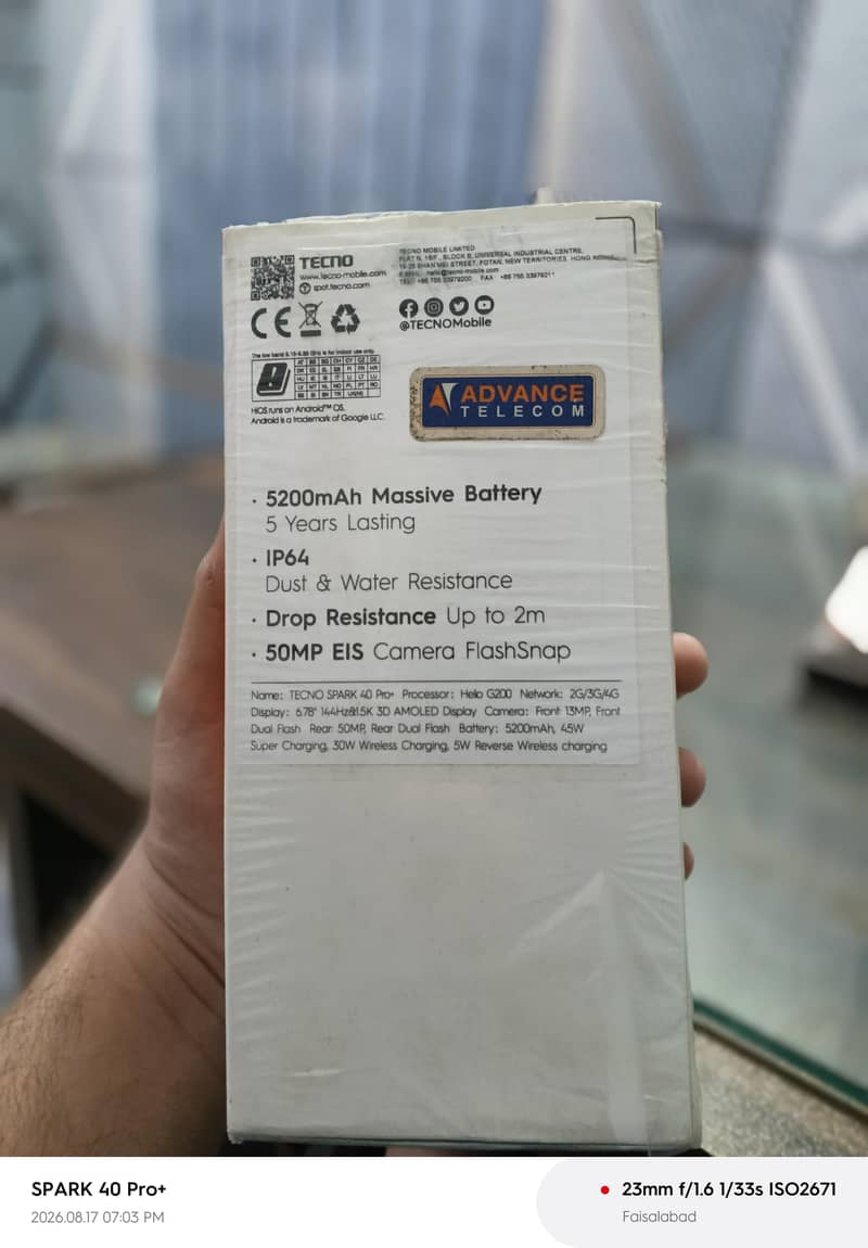 Tecno Spark 40 pro plus 7