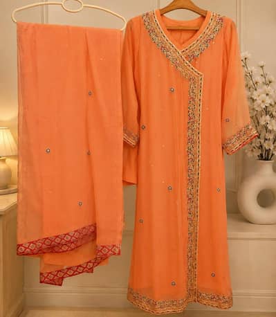 Georgette gota work shirt and dupatta formal party wear