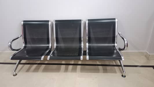 steel sofa black and steel colour condition new