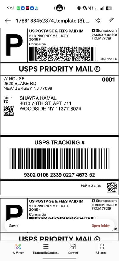 shipping Labels