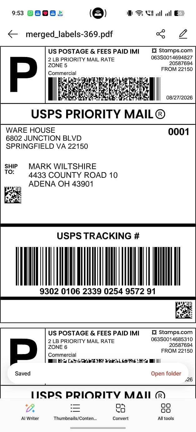 shipping Labels 1