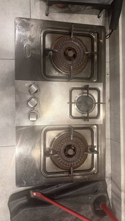 Canon steel top stove hob 3 burner lpg