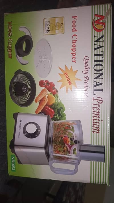 National Food Chooper For Sale Bilkul New