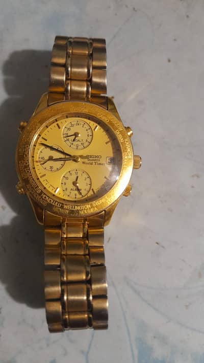 For Sale: Seiko Vintage Quartz World Timer Chronograph