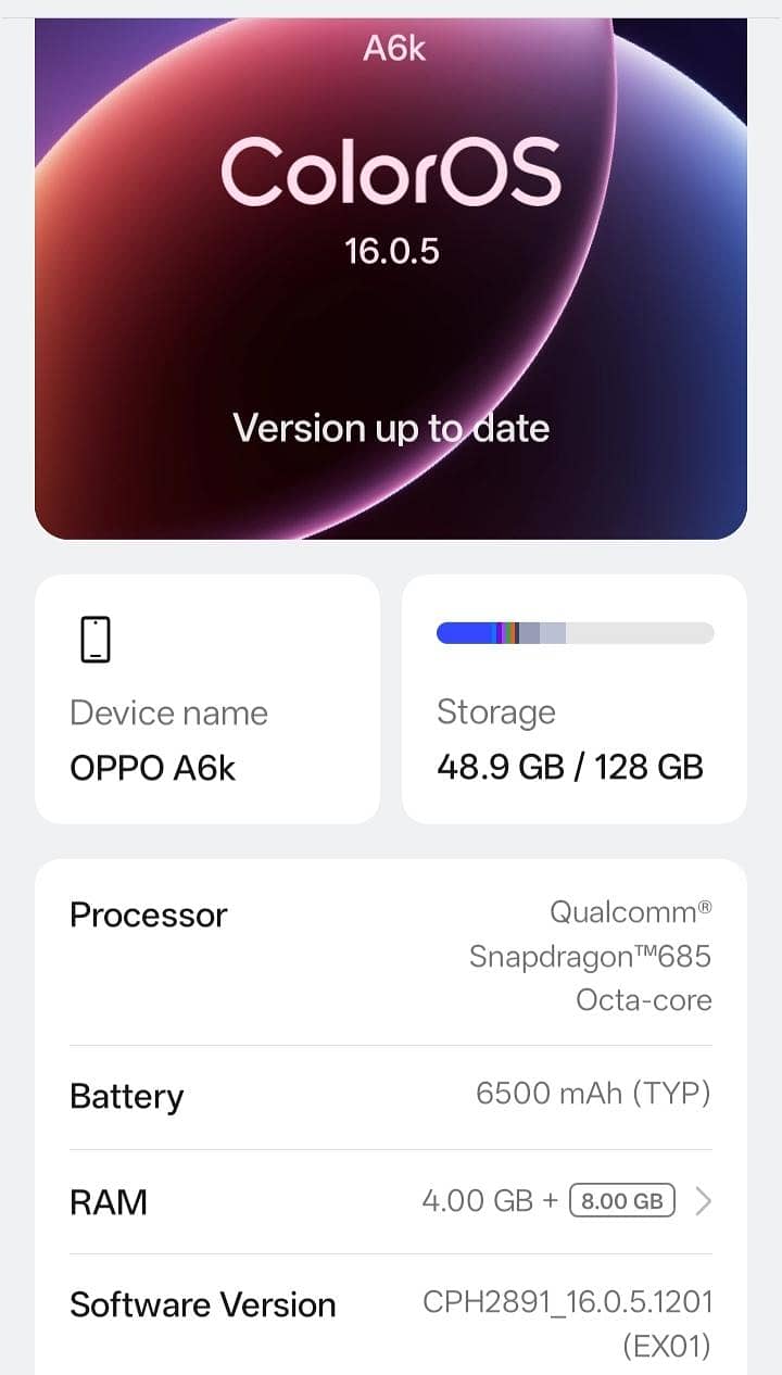 OPPO A6k 2