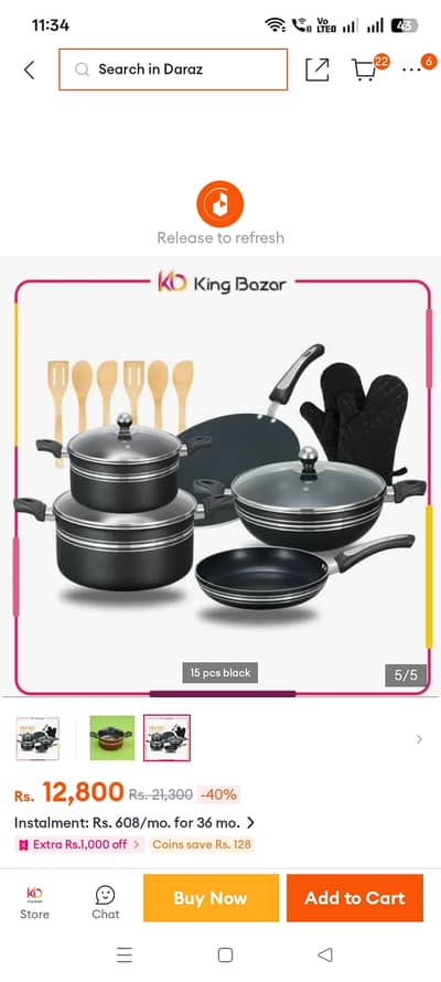 Non stick cookware