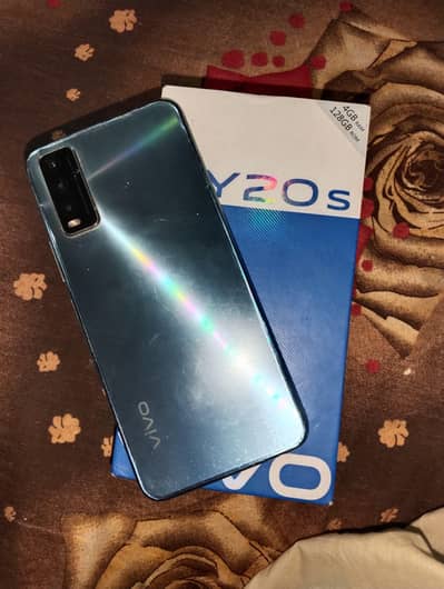 Vivo Y20s 4 128 with box . panal change. finger off