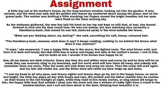 assignment work