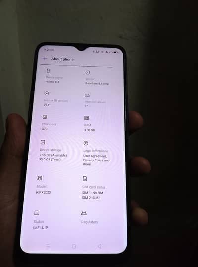 Realme C3 3/32 with box only sale exchange possible iPhone